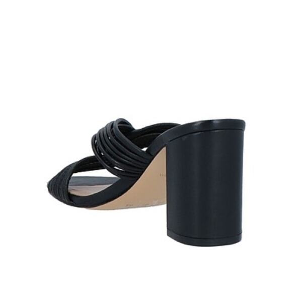 Stuart Weitzman Black Twist Block Heel Slide Sandal - Picture 4 of 4